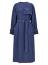 Max Mara Calao Coat In Blue