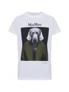 Max Mara Graphic Print Cotton T-shirt In Multi