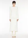 Max Mara Calf-length Skirt With Side Panels In Ivory