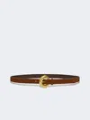 Max Mara Calfskin Belt In Brown
