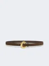 Max Mara Calfskin Belt In Brown