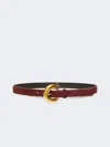 Max Mara Calfskin Belt In Red