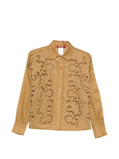 Max Mara Cali Floral-embroidery Shirt In Multi