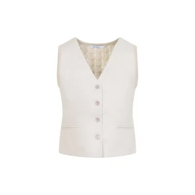Max Mara Bermuda Tailored Vest In Neutral