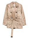 Max Mara Calla Belted Double-breasted Jacket In Nude