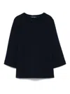 Max Mara Long-sleeved T-shirt In Azul