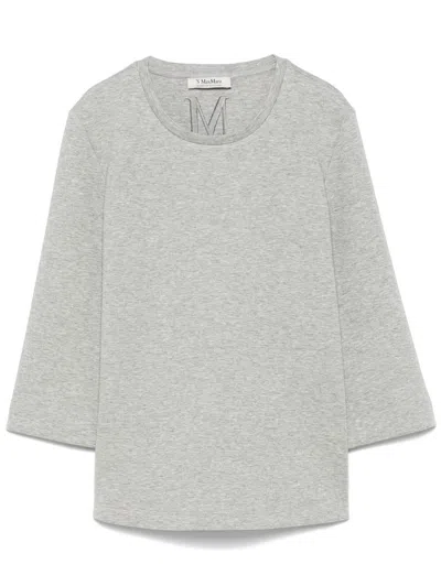 Max Mara Cambra Cotton T-shirt In Grey