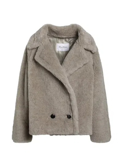 Max Mara Cambusa Double-breasted Jacket In Gray