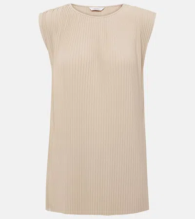 Max Mara Top Cambusa In Beige