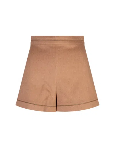 MAX MARA CAMEL ADAGIO1234 SHORTS