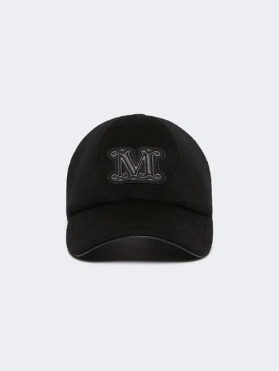 Max Mara Camel Baseball Cap In Black