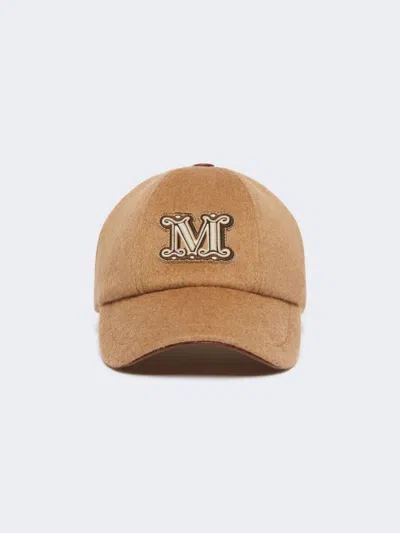 Max Mara Camel Baseball Cap In Brown