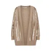 Max Mara Camel Beige Wool Mirco Cardigan