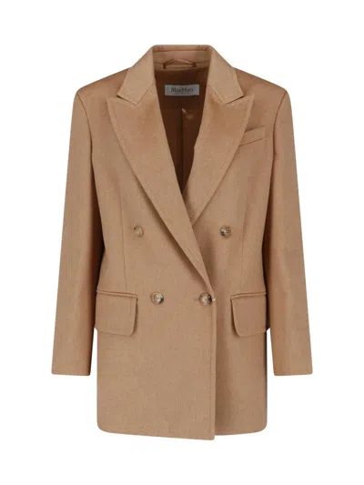 Max Mara Camel Blazer "olimpia" In Brown