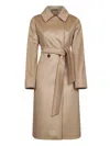 Max Mara Camel Broadcloth Bcollag Robe Coat