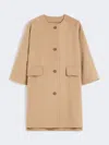 Max Mara Camel Broadcloth Coat In Neutral
