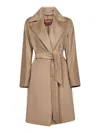 Max Mara Camel Broadcloth Dravenna Robe Coat