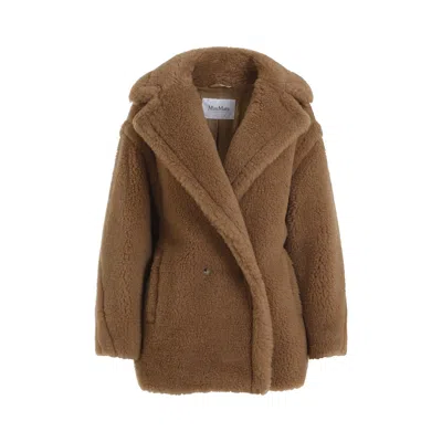 Max Mara Teddy Bear Wool Coat In Brown