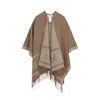 Max Mara Tailored Wool Coat With Fringe Detailing And Elegant Silhouette In Brown