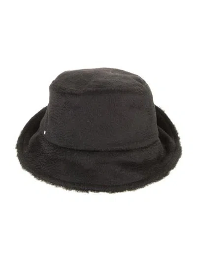 Pre-owned Max Mara Camel Bucket Hat In Black