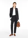 Max Mara Camel Carrot Trousers In Ultramarine