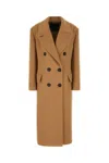 Max Mara Certo Double-breasted Long Coat In Cammello
