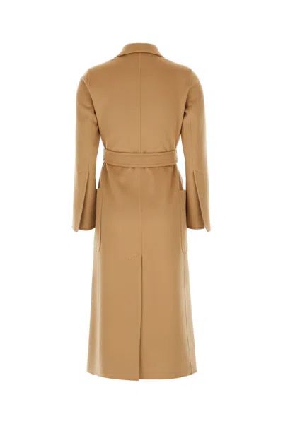 Max Mara Camel Cashmere Coat In Cammello