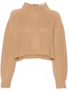 Max Mara Camel Clothing Sweaters In Brown