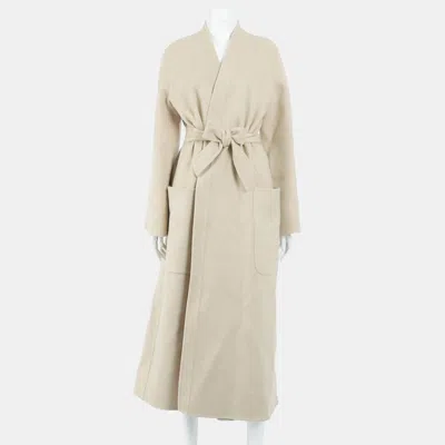 Pre-owned Max Mara Camel Coat 38 In Sand