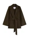 Max Mara Camel Coat With Belt In Brown
