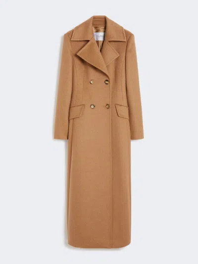 Max Mara Camel Colour Frock Coat In Brown
