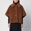 Max Mara Camel-coloured Cape In Teddy Fabric In Beige