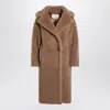 Max Mara Camel-coloured Teddy Bear Icon Coat In Brown