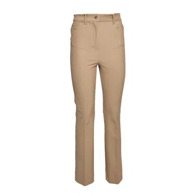 Max Mara Tabarin Pants In Camel Cotton Twill In Neutral