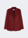 Max Mara Camel Drap Blazer In Red