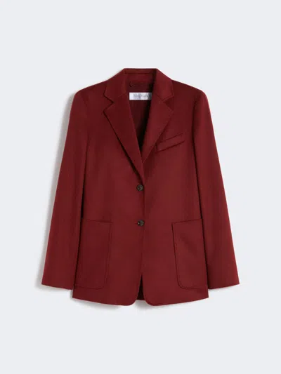 Max Mara Camel Drap Blazer In Red
