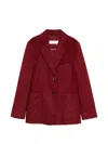 Max Mara Camel Drap Blazer In Red