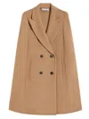 Max Mara Camel Drap Cape Accessories In Multi