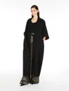 Max Mara Camel Drap Cape Coat In Black