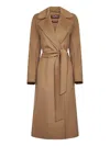Max Mara Camel Drap Double Cloth Cles Robe Coat