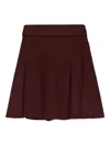 Max Mara Camel Drap Mini Skirt In Burgundy