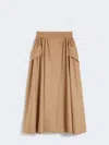 Max Mara Camel Drap Skirt In Brown