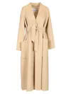 Max Mara Camel Dressing Gown Coat Coats Beige In Brown