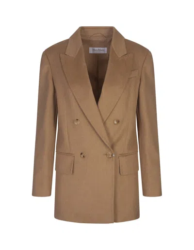 Max Mara Camel Falster Blazer In Beige