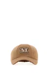 Max Mara Curved Brim Fedora Inspired Baseball Hat In Gold