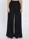 Max Mara Camel Flare Trousers In Black