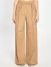 Max Mara Camel Flare Trousers In Brown