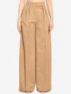 Max Mara Camel Flare Trousers In Nude