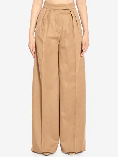 MAX MARA CAMEL FLARE TROUSERS