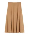 Max Mara Camel Flared Skirt In Brown